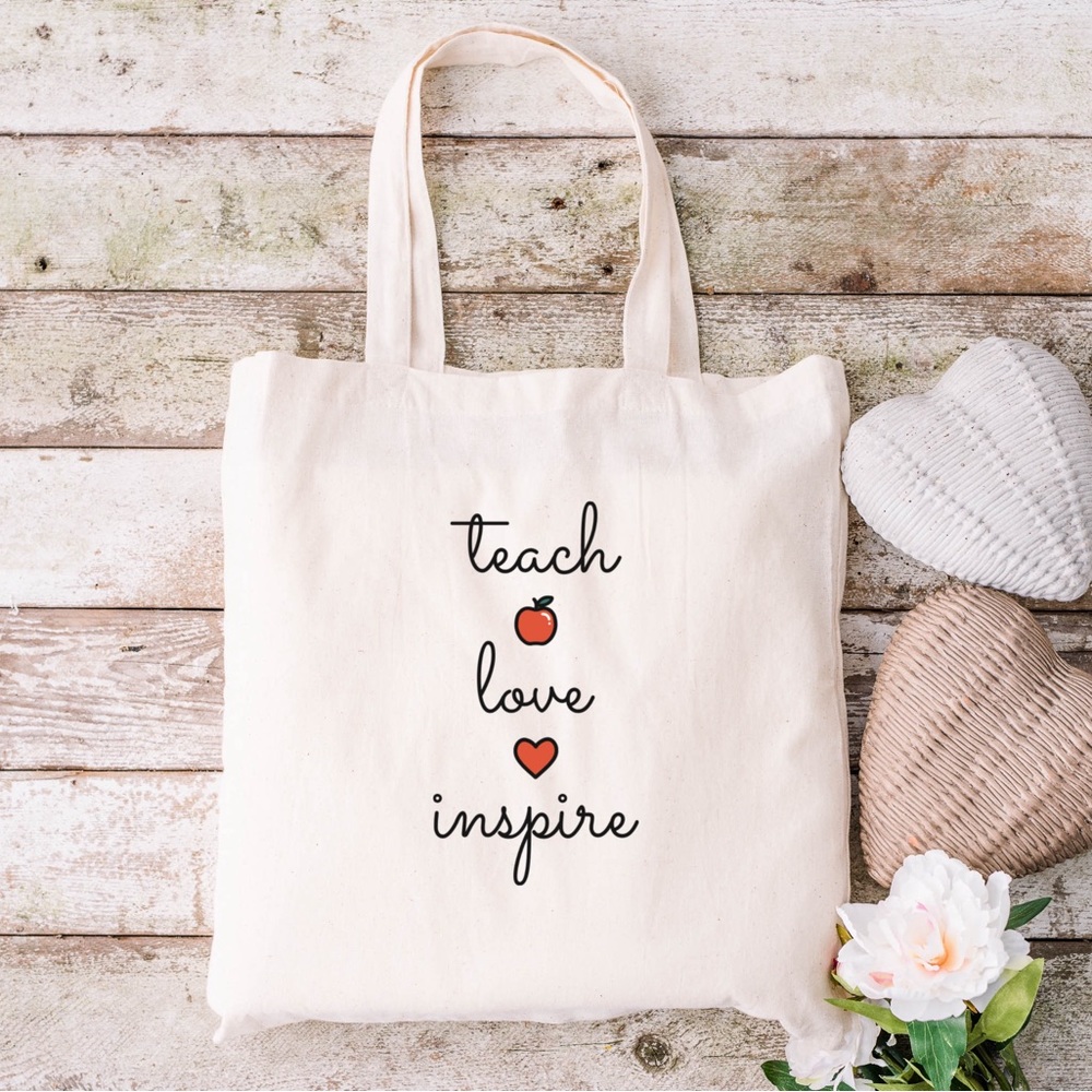 Teacher Tote Bag/Tote Bag/Canvas Tote Bag/Library Bag/Book Bag/Every Day Bag